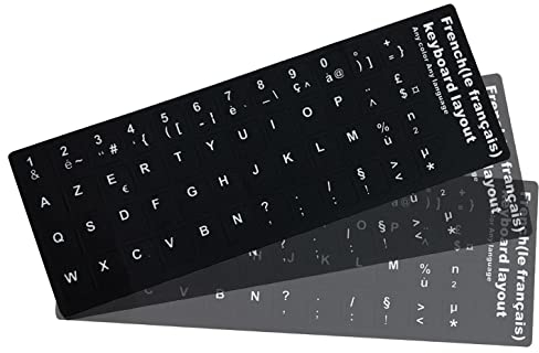 Autocollants de Remplacement de Lettres de Clavier Français, pour n'importe Quel Clavier Standard, Ordinateur Portable, 6Pcs