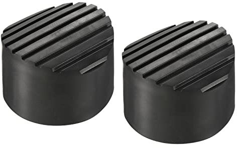 MECCANIXITY Ladder Non-Slip Feet Mat 76mm ID Rubber Round Telescopic Ladder Accessories Pad Cover Cushion for Ladder Protection Black Pack of 2