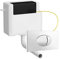 Dual Flush Concealed Cistern with Chrome Push Button Cable & Pipe | Front & Top Access Cistern | Modern Bathroom Universal Water Saving Dual Function Cistern with Black Plastic Lid - 400 g