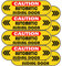 TOTOMO 8pc Caution Automatic Sliding Door Warning Sticker Sign 5 x 1.5 Two-Sided Glass Door Label Window Decal for Auto Car Van SUV Taxi Uber Lyft Rideshare