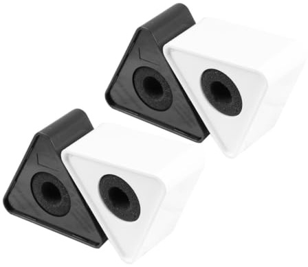 ORFOFE Triangle Microphone Station Logo Abs Mic Flag Accessories for Interviews and Ktv Use Large Logo Display Portable Design 4 pack 3.70 X 3.70 X 1.97 in