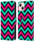 Head Case Designs Rosa y Verde Azulado en Negro Zigzag de neón Carcasa de Cuero Tipo Libro Compatible con Apple iPhone 13
