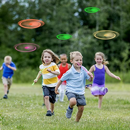 ZIYOUA Kindergeburtstag Spielzeugset für Mädchen&Jungen,12 Stück Hubschrauber Spinning Flying Disc, Zugschnur FliegenSaucers Spielzeug Piñata Füllung, Kleine Mitbringsel für Kinder (Farbe zufällig)