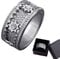 JUSGTPS Handmade Diamond Ornate Geometric 3D Band Ring - Pure Handmade Gear Spinning Full Diamond Starry Ring