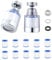 2 Stück Wasserfilter für Wasserhahn, 360° Wasserhahn Filter, Wasserfilter Wasserhahn mit 10 Stück Austauschbar Baumwollfilterelement, Wasserhahn Entkalker Aufsatz für Küche, Spüle, Home Badezimmer