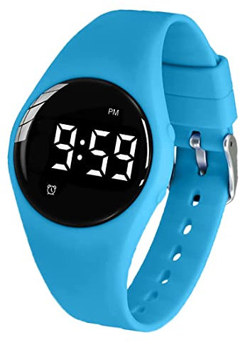 e-vibra Vibrierende Alarmuhr, wasserdichte Töpfchen-Trainingsuhr Wiederaufladbare medizinische Erinnerungsuhr mit 15 täglichen Alarmen (Blue)