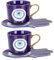 STOBAZA Hamsa Tasse 2 Sätze Türkische Kaffeetasse Kaffee Aus Porzellan Arabisch Griechische Kaffeetasse Stapelbare Espressotassen Fatima Eye Schmucktablett Getränkebecher Keramik Büro Zubehör Teetasse