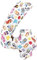Toyland® 26 Inch Bluey & Bingo Number Foil Balloon - Kids Party Balloons - Number 1-6 Available