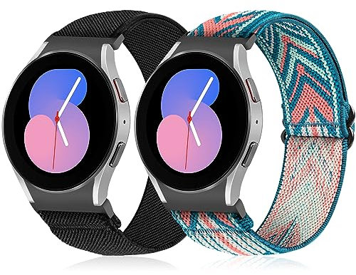 SITAFU Cinturino per Samsung Galaxy Watch 5/4/6 40mm 44m/Galaxy Watch 5 Pro 45mm,20mm Nylon Elastico Cinturini di Ricambio per Samsung Galaxy Watch 6 Classic 43mm 47mm/Watch 4 Classic 42mm/46mm