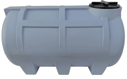 Varile 250L Trinkwassertank | BPA-Frei | integriertes 3/4 Messinggewinde | Lebensmittelgeeignet | Horizontal (Grau)