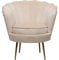 Habitat et Jardin Fauteuil en Velours Floria - 70 x 73 x 76 cm - Beige