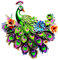 MISNODE Metall-Pfau-Wanddekoration, Pfauenvogel-Wandbehang, Vogel-Wandkunst, Metallvögel, Wandskulptur, Dekoration, Pfau-Wandkunst für Zuhause, Schlafzimmer, Wohnzimmer, Wand, Zaun, Garten(Grün)