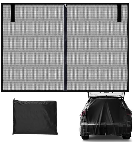 Mosquitera para portón trasero, protección solar, puerta batiente para maletero, cubierta para maletero, mosquitera con cierre magnético, 180 x 150 cm