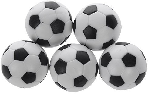 Loufy 5X Kunststoff 32Mm Fußball Indoor Tischfußball Ball Ersetzen Schwarz Weiß