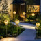SALCAR LED Solarleuchten Gartendeko, 4 Stück Solarstecker Gartenleuchten Außen Wasserdicht, 8 Modi Solar Gartenleuchten, Gartenstecker Solarlampen für Garten Rasen Terrasse Deko, Warmweiß