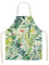 Kittelschürze Damen Tropische Grüne Pflanzen Kochschürze Kinder Baumwolle Leinen Kinderschürze Verstellbare Kochschürze Damen Waschbar Schürze Kinder Herren Langlebig Küchenschürze Mädchen 38x47cm