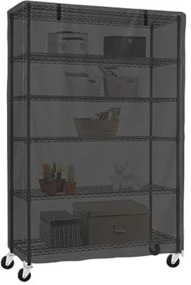 Generisch Regalstaubschutz,Regalabdeckungen | Staubschutz-Drahtregal-Regalabdeckung wasserdicht - Front-Reißverschluss-Design-Abdeckung, Haushalts-Display-Rack-Schutz für Garage, Lager