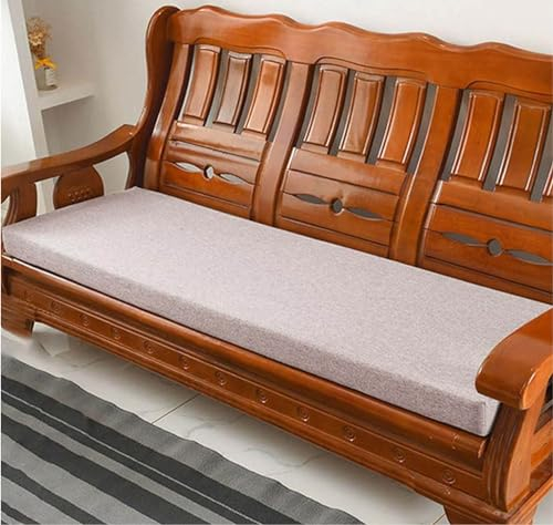 Hoowarm Bankauflage Outdoor 1/2/3-Sitzer Bankkissen Waschbar Abnehmbarem Gartenbank Auflage für Garten Terrasse Schaukel Bankkissen Sofa Boden Sitzkissen(Color:F,Size:130x40cm/51.18x15.74in)