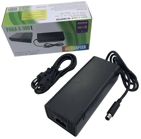 Cargador superior * Adaptador de alimentación cargador 12 V para reemplazo Xbox 360 E 12 V 9,6 A 5VSB-1A
