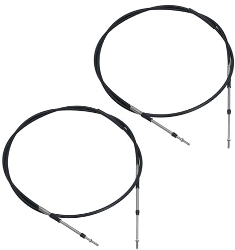 AB Tools 2pk Multiflex Boat Engine Control Cable for Yamaha Suzuki Honda Tohatsu Outboards