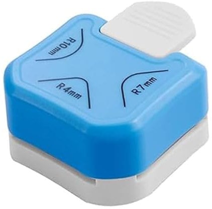 3 in 1 Corner Rounder Punch, Hole Punch 3Way Corner Cutter for Paper Crafting, Scrapbooking, Card Making, Durable and Easy to Use, Cuts 4mm, 7mm, and 10mm Corner Radius - Blue