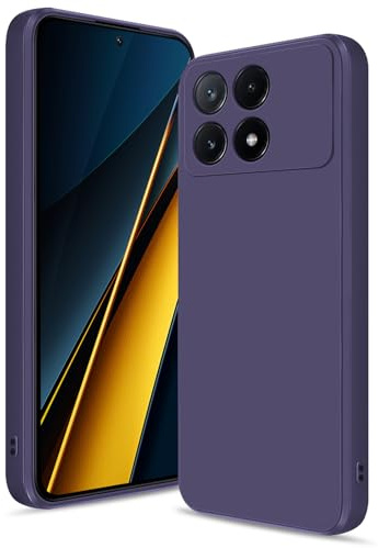 Btstring Hülle für Xiaomi Poco X6 Pro, Lila | Hochwertiges Silikon Case, Ganzkörper Handyhülle, Seidig-Weicher Berühren, Kratzfestes Weiches Mikrofaserfutter
