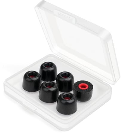 leizhan Memory Foam Ohrpolster, Ersatz Silikon Ohrpolster, Ersatz OhrstöPsel für Kopfhörer, Hochwertige Geräuschdämmung,mit Tragbarer Aufbewahrungsbox (3 Paar, M)