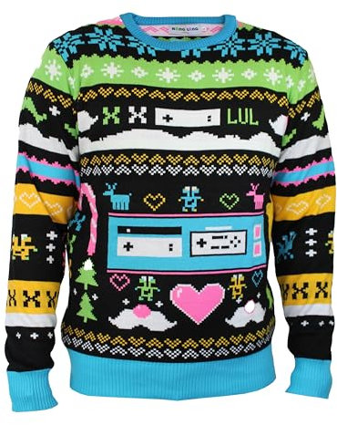 Bäng Läng Ugly Christmas Sweater Unisex Gaming M | Weihnachtspullover Damen & Herren | Lustiger Weihnachtspulli | Weihnachts-Pullis Designed in Bayern