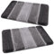 Paradise Products 2er-Set Badematte, rutschfest, super saugfähig, wasserfest, waschbarer Teppich, weich, dick, saugfähig, Badezimmerteppich, Bodenmatte (Anthrazit/Grau, 2 Stück x 40 x 60, rechteckig