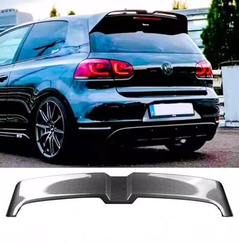 For Auto Perfectionists UK Rear Boot Spoiler Compatible With VW Golf MK6 GTD GTI R20 OT Style 2008-2013 ABS Carbon Fibre