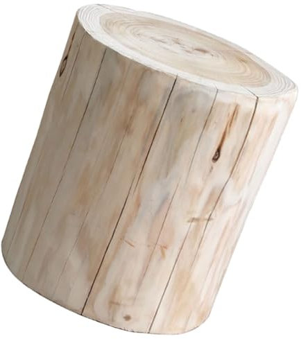 Mipcase Tabouret en Bois Artisanal Tabouret en Souche Darbre Petite Table De Chevet Décoration De Salon