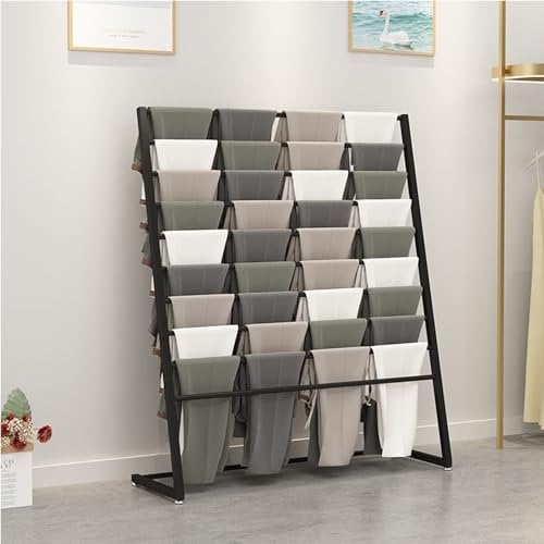 Schalhalter Aufbewahrung - Hijab Schals Display Rack - Handtuchständer Organizer Rack - Bodenstehender Schal-/Seidenschalständer, Kommerzieller Kleiderständer, Hosenbügel, Schal-Organizer(L80cm)