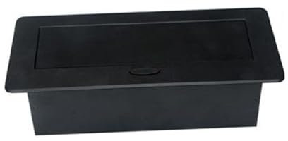 Multimedia Network Power Strip Desk Cabinet Concealed Desktop Power Outlet 15 A Standard Power Socket,Black