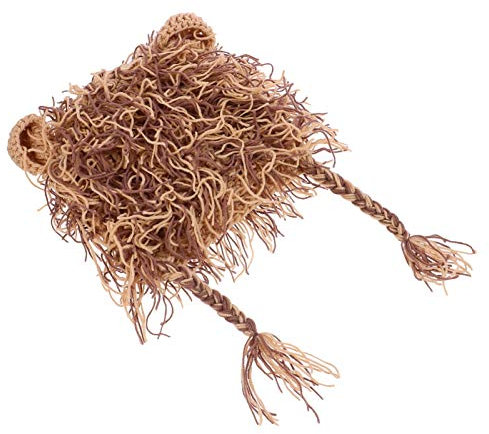 GAROZATION 1Stk Löwen Perückenkappe wintermütze Eimerhüte Kindermütze Sonnenhut Schwarzer Hut Papa Hut Hip-Hop-Hut Wollmütze Löwenhut handgefertigter Hut Hohes Wollimitat Khaki