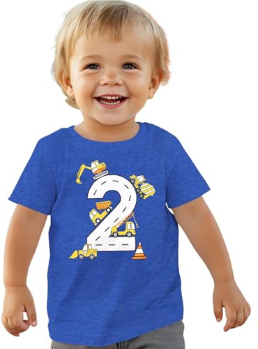 Bagger Kinder 2-5 Jahre Jungen Tshirt Geburtstag Junge Hemden Baby T-Shirt Bruder Bagger T Shirt Jungs Baumwolle Tops Sommer Kurzarm Oberteile Baggerfahrer Geburtstagsshirt