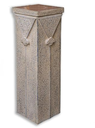 Soporte de pilar con aspecto de piedra antigua, elegante columna decorativa para jardín y hogar