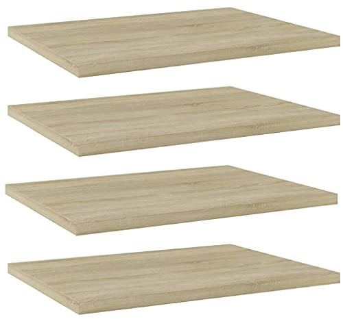 Teenpull Bücherregal-Bretter, 4 STK., Sonoma-Eiche, 40x30x1,5 cm, für Wandmontage, ideal als Ersatz oder zur Erweiterung von Stauraum