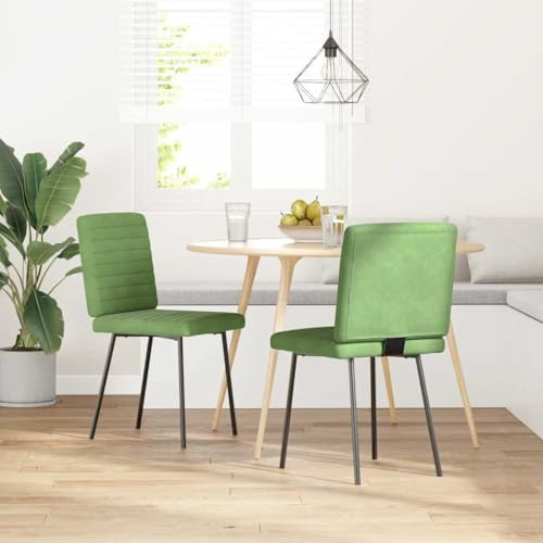 YuuSsea Esszimmerstühle, 2er-Set, hellgrün, Samtbezug, Metallbeine, bequemer Polsterstuhl für Esszimmer, Küche, Wohnzimmer