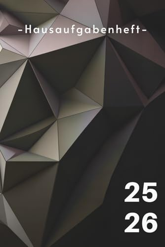 Hausaufgabenheft 2025/2026 Schwarz: MIT DATUM Eine Woche auf zwei Seiten , 52 Wochen , A5