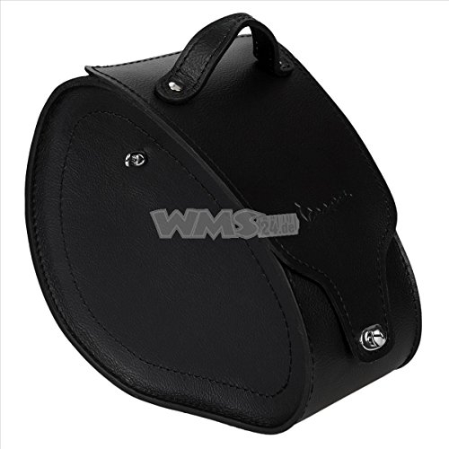 Vespa Scooter-Tasche Leder Schwarz, Einfarbig, Tragemontage, Motorroller, Tunnelbag