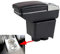 szss-car Leder Auto Mittelkonsole Armlehne Box Armlehnen Aufbewahrungsbox (Schwarz) Kompatibel mit VW Polo MK4 2002 2003 2004 2005 2006 2007 2008 2009 2010