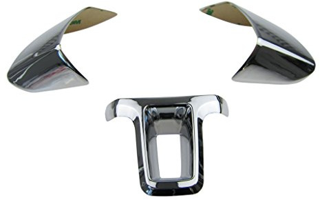 Aluminium Steering Wheel Cover Visor Clip Set in Chrome