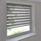 Sonnenschutz-HH - Doppelrollo Klemmfix ohne Bohren Vario Seitenzug Duorollo AUSSENMAß Breite 160 x 160 cm Höhe - Leinen-Struktur grau