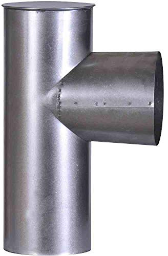 FIREFIX A120/KK FAL Kapselknie, 300 mm, ø 120 mm-Ofenrohre aus Stahlblech, 0,6 mm stark, konisch einsteckbar, Längen lasergeschweißt, Silber