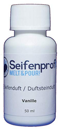 Seifenprofis 50 ml Seifenduft (Vanille) Duftöl zur Seifenherstellung 100% vegan biologisch Badebomben Kerzenduft Raumduft Seifengießen