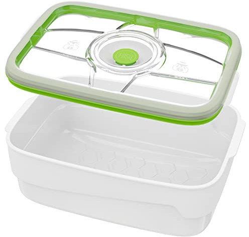 FOSA Boîte sous-vides 4-en-1, Série Munich, rectangulaire de 4.0 L, adaptée au micro-onde et à la marinade