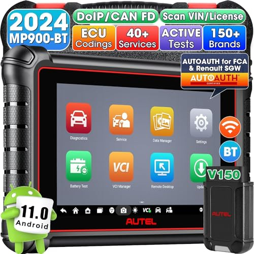 Autel MaxiPRO MP900BT OBD2 Diagnosegerät: 2025 MP900-BT V2.0 ECU Codierung Bidirektionales Scan Tool, Up von MP900E MP900E KIT MP808S MP808BT PRO DS808 MS906BT, DoIP/CAN FD, VIN/Lizenz Scan, 40+ Reset