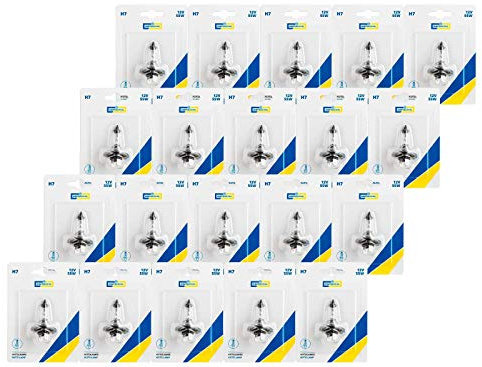 20x cartechnic H7 12V 55W PX26d Halogen Glühbirnen Lampen Scheinwerferlampen Blisterverpackung