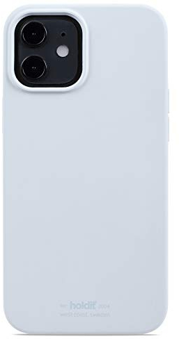 holdit Silikonhülle iPhone 12/12 Pro (6,1”) - 0,8mm Ultra dünn Handyhülle Silikon - Trendy Slim Silicone case mit Voller Schutz (erhöhte Kante für Kameraschutz) - Mineral Blue