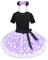 Lito Angels Vestito Costume da minnie per bambina, con orecchie topo cerchio per capelli, Taglia 3-4 Anni, Viola 261